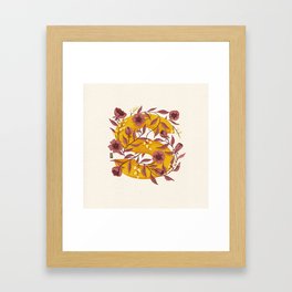The Letter S with Florals Framed Art Print