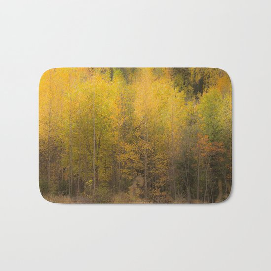 Fall color forest Bath Mat