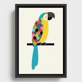 Macaw Parrot Framed Canvas