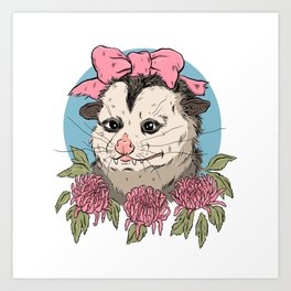 Flower Possum Art Print