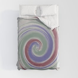 Spiraling red green and blue Duvet Cover