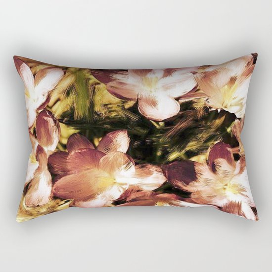 Painterly Vintage Crocus Rectangular Pillow