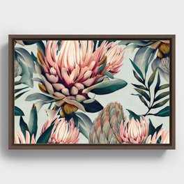 Africana Blooms Framed Canvas