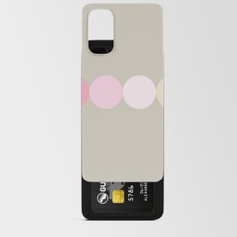 Dot - Colorful Minimalistic Geometric Circle Art Pattern on Gray Android Card Case