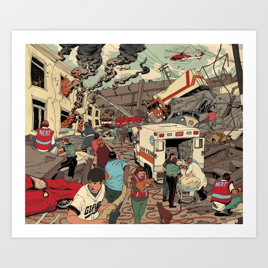 Disaster Scene Art Print