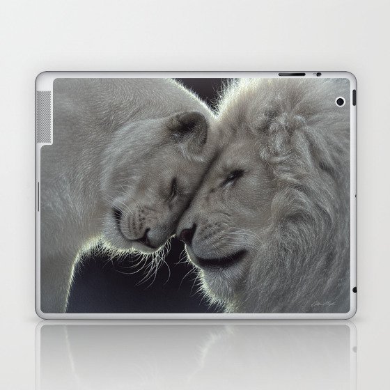 White Lion Love Laptop & iPad Skin