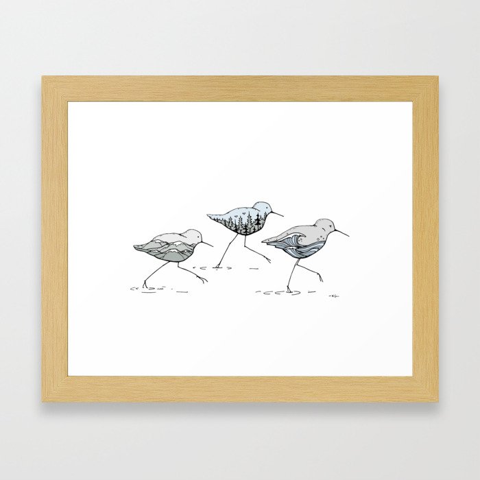 " Shorebirds " Framed Art Print