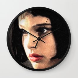 Mathilda Wall Clock | Oil, Jean Reno, Movie, Film, Pop Art, Artwork, Natalie Portman, Home, Decor, Cult 