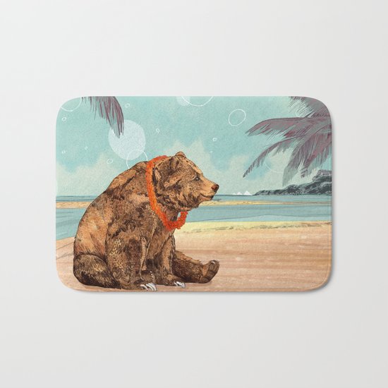 Beach Bear Bath Mat