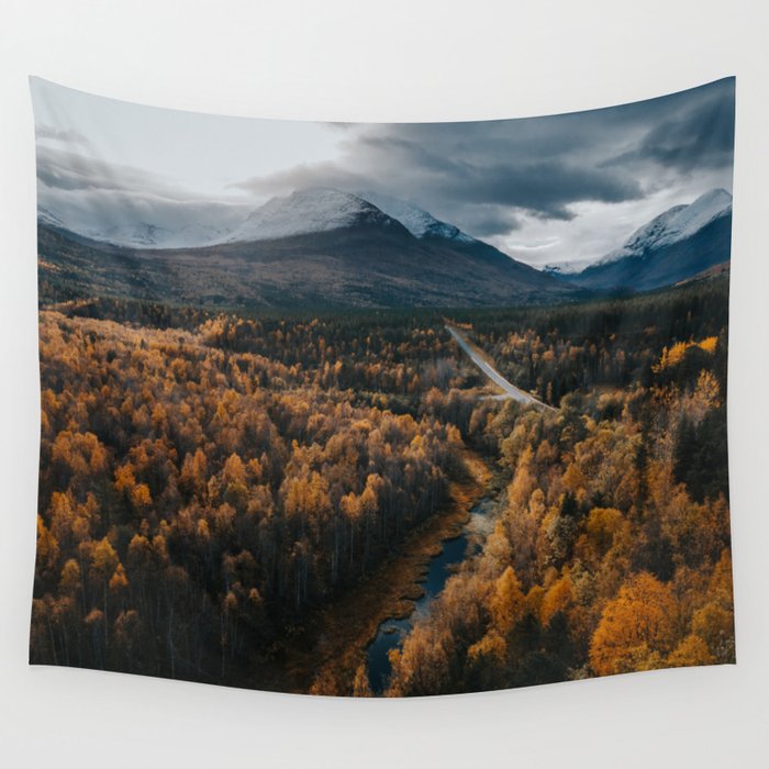 Arctic Autumn - Landscape and Nature Photography Wall Tapestry