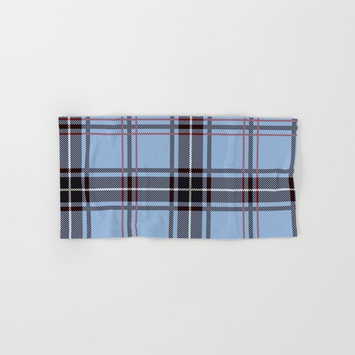Blue and Black Square Pattern Hand & Bath Towel