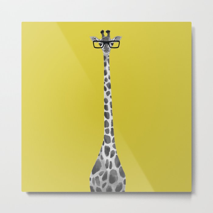 Smart Giraffe Metal Print