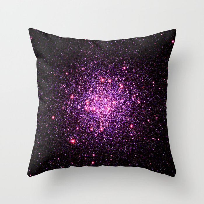 Pink Purple Stars Throw Pillow