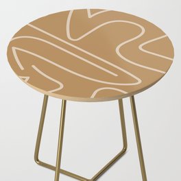 Minimal abstract lines - honey Side Table