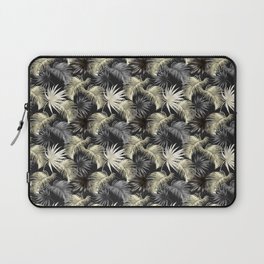 Luxurious Black Tropical Palm Leaves Laptop Sleeve