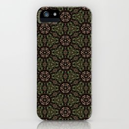 Green Forest Mandala Pattern iPhone Case