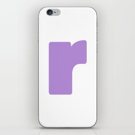 r (Lavender & White Letter) iPhone Skin
