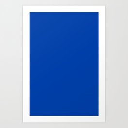 Solid Blue Color Art Print