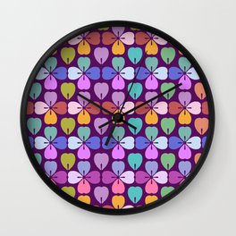 Molar Flower (Purple Background) Wall Clock