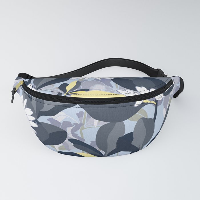 Navy Daisies With Leaves Fanny Pack