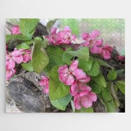 Pink Crab Apple Tree Blossoms 2 Jigsaw Puzzle
