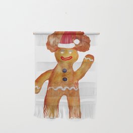 Santa Gingerbread Man Wall Hanging