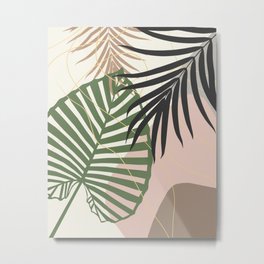 Minimal Tropical Palm Leaf Finesse #3 #tropical #decor #art #society6 Metal Print | Elephant Ear Leaf, Maximalism, Digital, Line Drawing, Shapes, Maximal Minimalism, Botanical, Neutral Colors, Home Decor, Brown Blush Beige 
