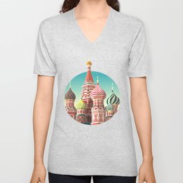 Saint Basil's Cathedral V Neck T Shirt