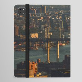 New York City Manhattan skyline at sunset iPad Folio Case