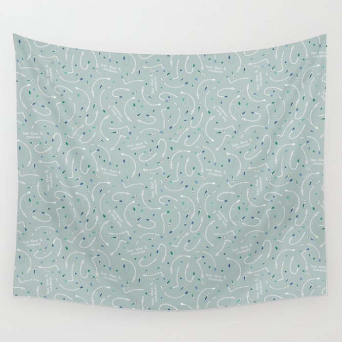 Intubate on Mint Wall Tapestry
