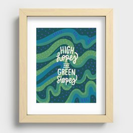 High hopes and Green Slopes Recessed Framed Print