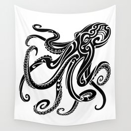 Tribal Octopus Pattern Wall Tapestry