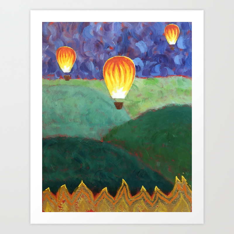 Too High To Riot Bas Acrylic Painting Art Print By Wolfkla