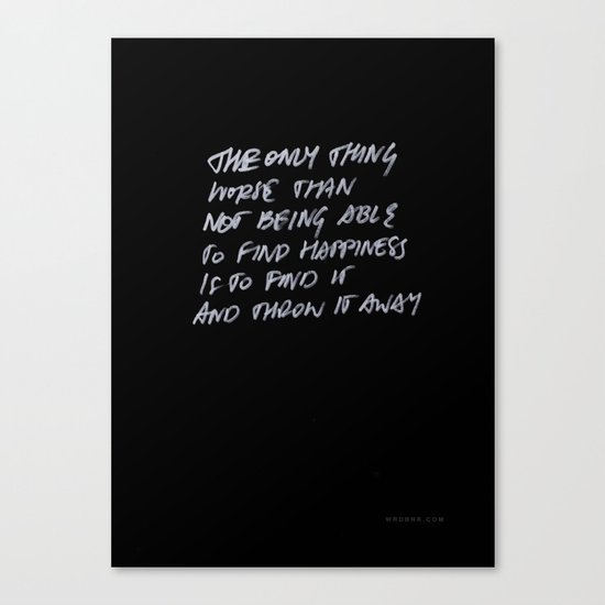 Throw Away Canvas Print