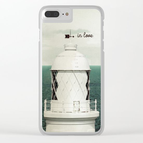 Seaside Lighthouse Clear iPhone Case