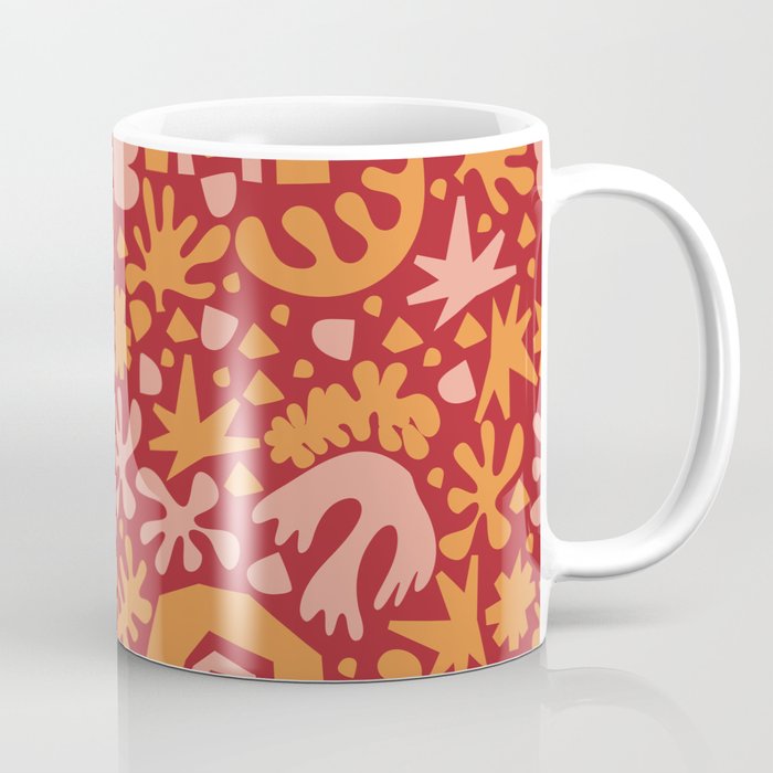 Abstract seamless pattern shape henry matisse with algae and leaves Coffee Mug