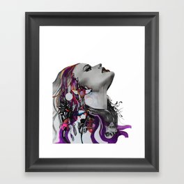 Wild Haired Woman Framed Art Print