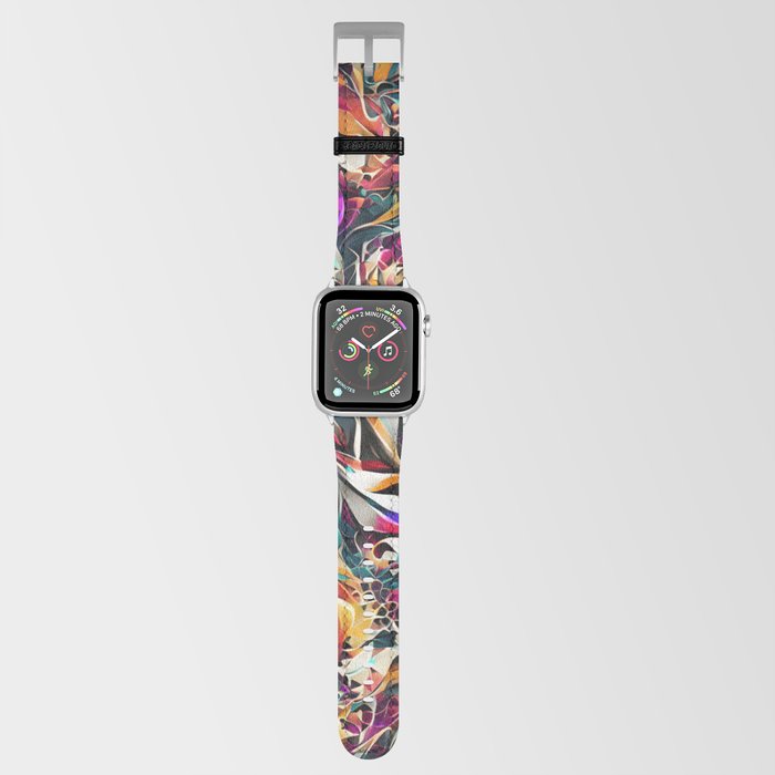 Unique Colorful Abstract Swirl Pattern Apple Watch Band
