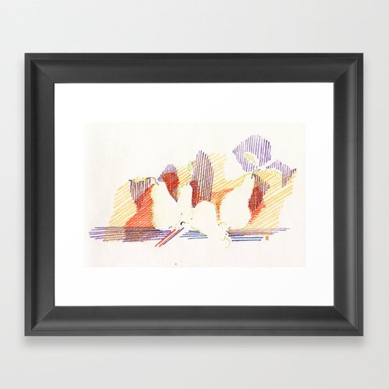 CRAYON LOVE - Shadows Framed Art Print