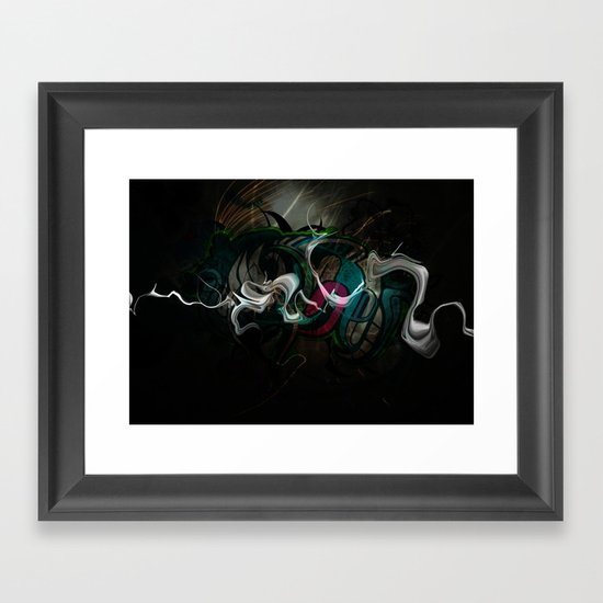 White Dragon Framed Art Print