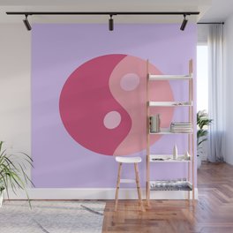 Zen and Happy - pink Wall Mural