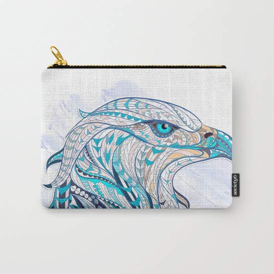 Blue Ethnic Eagle Carry-All Pouch