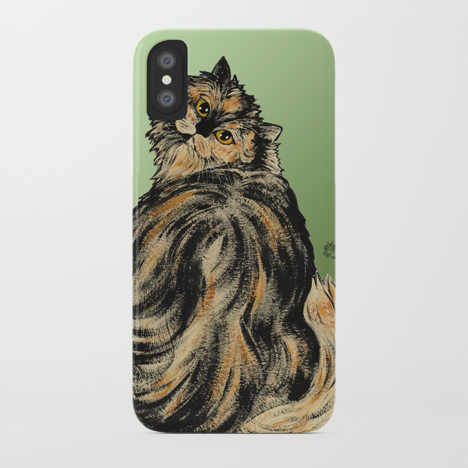Tortoiseshell Cat By Nina Lyman Of Cats By Nina Iphone Case By