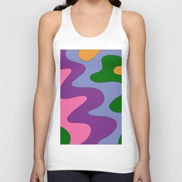 Fluid Stripes (Violet and Green) Unisex Tank Top