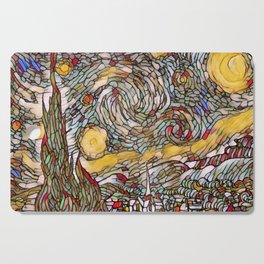 Van Gogh The Starry Night Stained Glass Cutting Board
