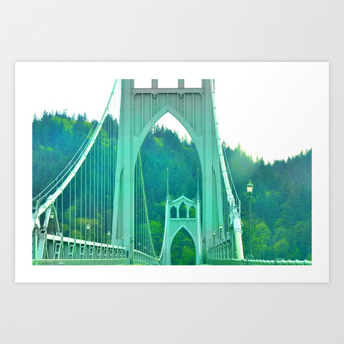 St. Johns Bridge Portland Oregon Art Print