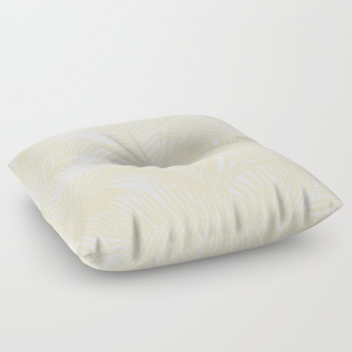 Modern tropical elegant ivory palm tree pattern Floor Pillow