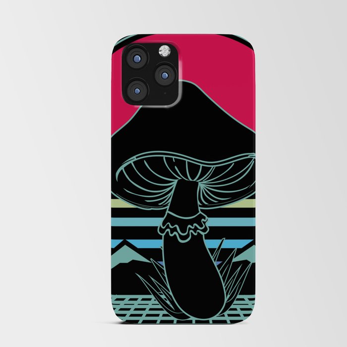 Retro 80s Mushroom Hunter Fine Art: Fungi Expedition Wall Decor iPhone Card Case