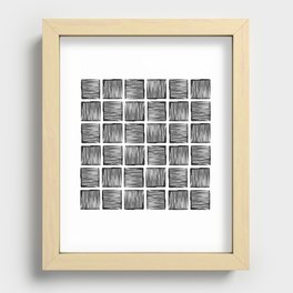 Inky Squares Recessed Framed Print