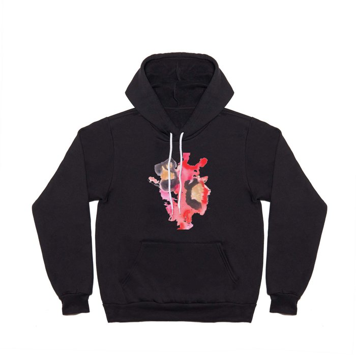 Minimalist Art Abstract Art Watercolor Painting Pink Black Flow | [dec-connect] 18. two hearts Hoody